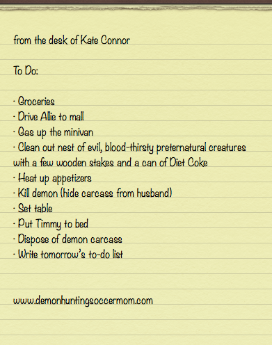 Carpe Demon by Julie Kenner - Kate Connor's demon-hunting and mom-related To Do list