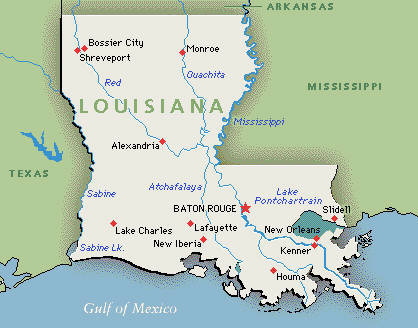 Louisiana map