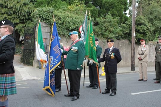 The Colour-Guard prepare to march through Tipperary town (Sara Nylund)