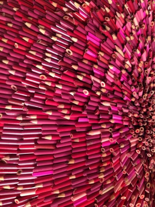 close up shot of pencil sculpture