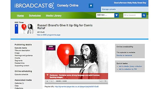 A view of an asset page in iBroadcast