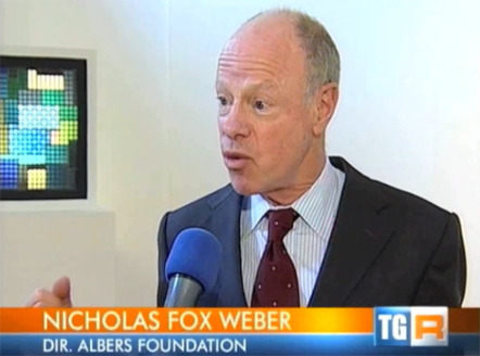 Nicholas Fox Weber interviewed on Italian Television about Josef Albers: Sublime Optics Exhibition in Milan 