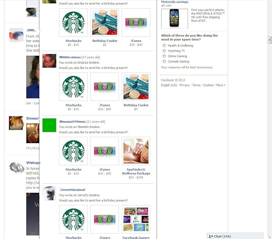 Facebook Birthday Gifts