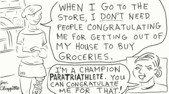 When Shopping with a Paratriathlete - comic by Joe Chiappetta