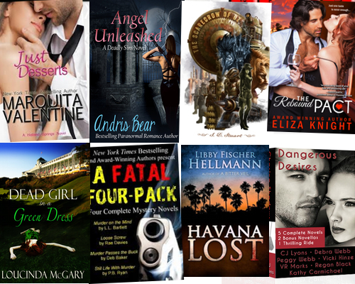 Hump Day books from Marquita Valentine, Adris Bear, S. D. Stuart, Eliza Knight, Loucinda McGary, Libby Fischer Hellmann, and two incredible boxed sets: A Fatal Four-Pack and Dangerous Desires!