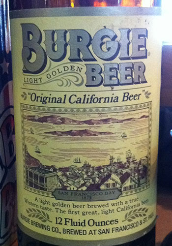 Burgie Beer label