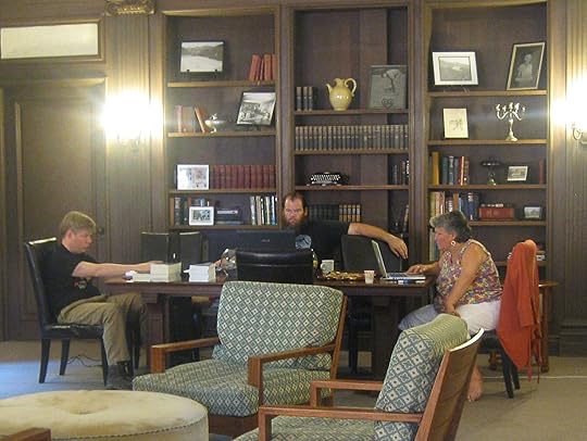 Christian Colvin, William Gilchrist, and Fran Friel hard at work at the Haunted Mansion. Photo by Kim Richards.