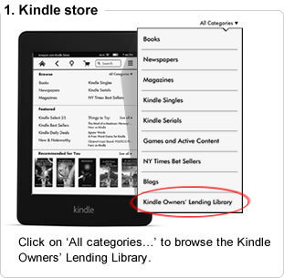 Click on ‘See all categories...’ to browse the Kindle Owners’ Lending Library.