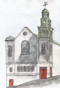 Church next to Kent Gate. S&B Zeta (5x8), Pilot Prera.