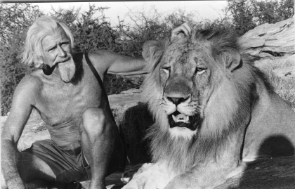 George Adamson and Christian c.1972/3. Courtesy GAWPT