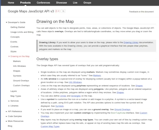 Refactoring the Google Maps JavaScript API overlays documentation