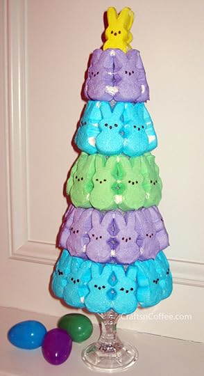 DIY Decor Easter Craft Peeps Topiary for Kid's party