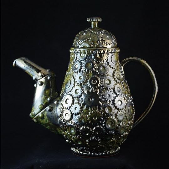 teapot, steampunk, ceramics, Trespasser Ceramics, art, clay, pottery