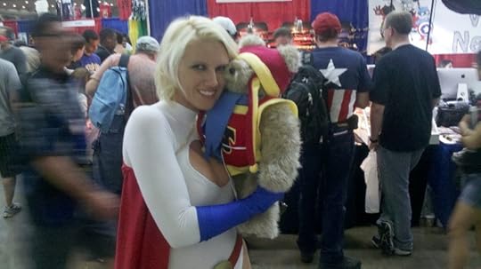 AZ Powergirl with Tristan the Teddy Bear