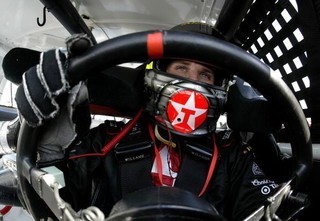 Sitting behind the wheel 