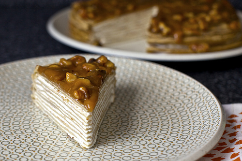 banana bread crepe cake