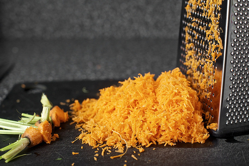 grating and grating and grating carrots