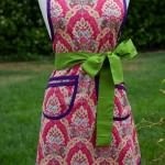 Pink pattern apron