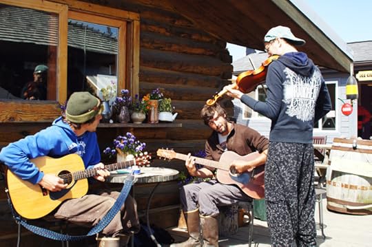 Jamming and bumming around on the Homer Spit in Homer, Alaska
