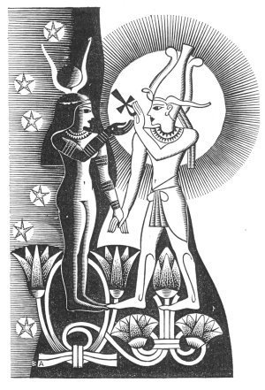 The uniting of Isis & Osiris; I don't know whose art this is...if you do, please let me know