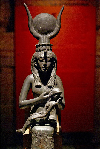 One of thousands of such beautiful Isis-nursing-Horus image that remain to us