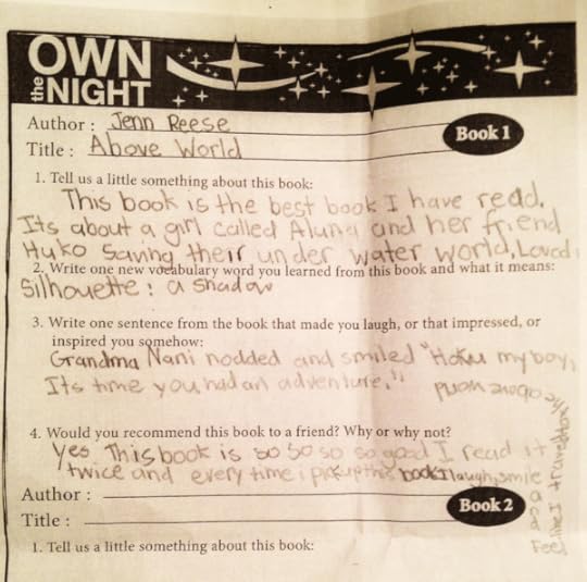 Liam reads Above World