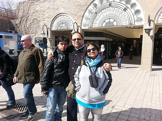 In front of the Niagara Falls, on our fourth visit in March, 2013