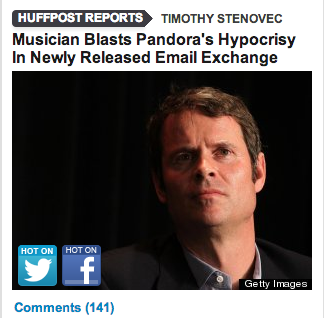 Pandora Hypocricy HuffPo Story Blake Morgan