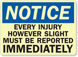 injury sign