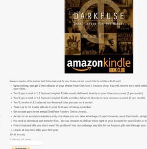 Darkfuse Book Club subscription page