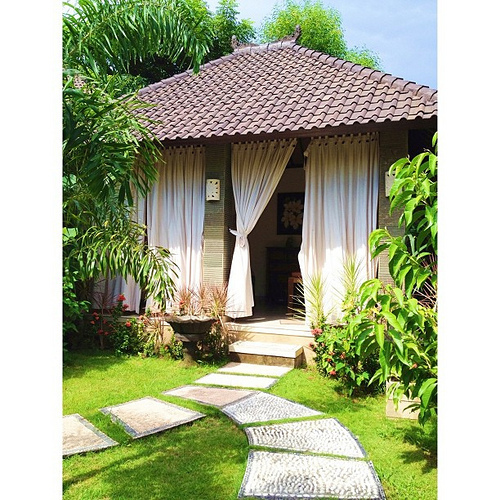 Heading into an outdoor massage. #bali #crazygrateful