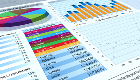 Image of graphs and data graphics