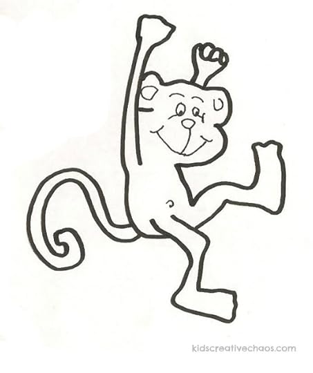 Trace a monkey learn to draw printable sheet