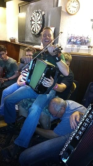This is what happens when you have a fiddler, melodeon player and Anglo squeezebox with too much beer inside them!