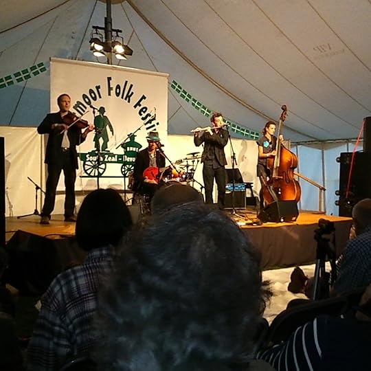 New band, Gadarene, with a wonderful, rich sound to their music. Matt Norman of Great Western Morris is there with the hat!