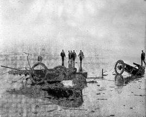 The demolished Stanley Steamer Steam Car 