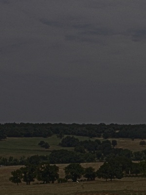 Texas landscape at twilight