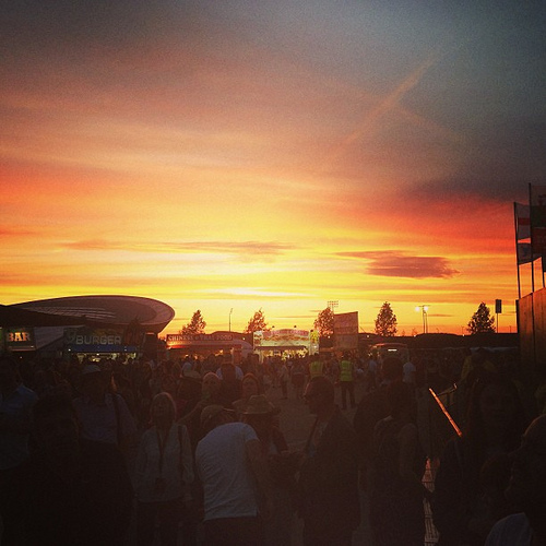 Amazing sunset tonight over Olympic Park. #brucelondon
