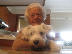 Auntie Jeanette and Felix.