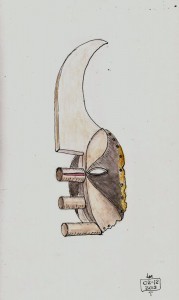 Nigerian mask, done in Stillman & Birn Alpha (5.5x8.5) sketchbooks, Pilot Prera/Noodler's Lex Gray. 