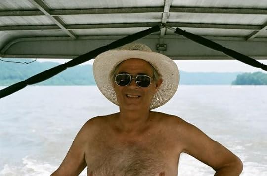 Dad driving his boat on the Ohio River, July 2008. 