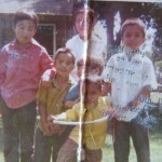 me in back center with brothers and cousin, Cris