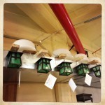 pretty lamps all in a row