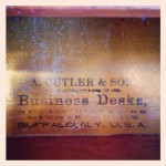 classy desk drawer label