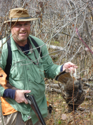 Brother Shawn and his red-phased ruff from Grouse Alley. 