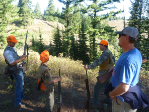 Jim and the others enjoy the view up top in 2012. 
