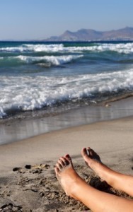 On the beach