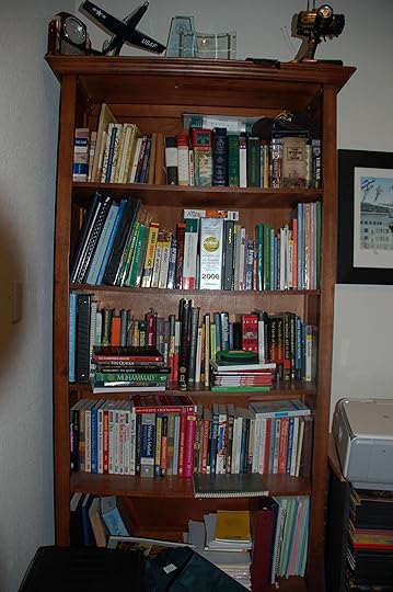 The bookcase of unfulfilled ambitions.