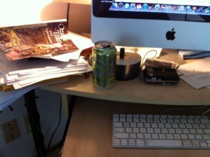 This is what my desk looks like as I write this blog post.