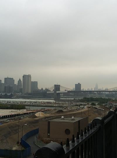 Manhattan skyline in the rain